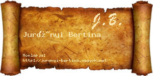Jurányi Bertina névjegykártya